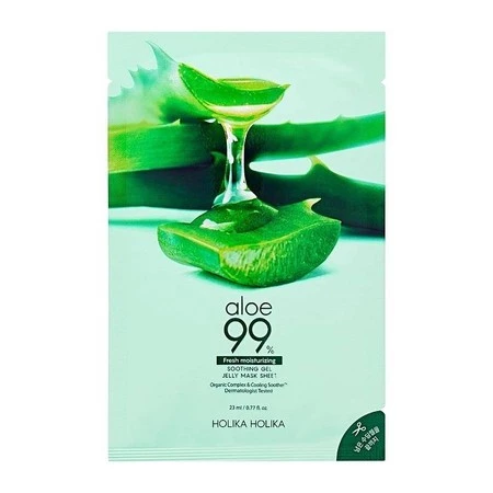 Holika Holika − Nawilżająca maska w płachcie Aloe 99% Soothing Gel Jelly Mask Sheet − 23 ml