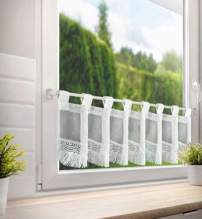 FIRANA GOTOWA ROXANA NA SZELKACH 30 X 150 CM BIAŁY