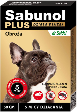 SABUNOL Plus Obroża dla psa na kleszcze pchły 50cm