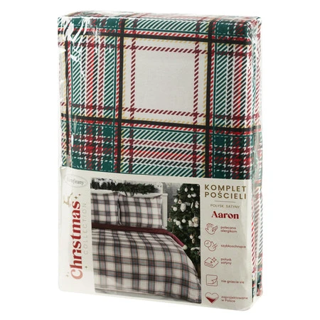 Komplet pościel rozm.: 140 x 200 cm wzór: ARON klasyczna krata