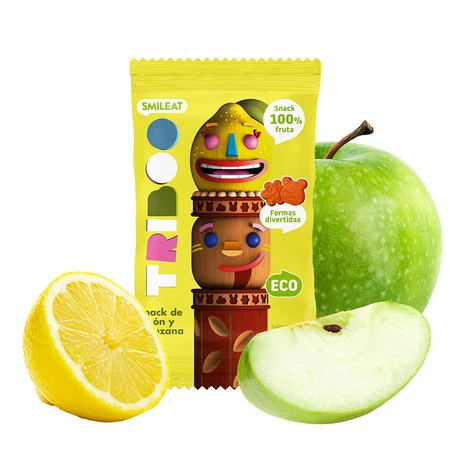 Smileat Triboo, BIO Sminolas, Żelki owocowe bez cukru Jabłko i Cytryna, 25g