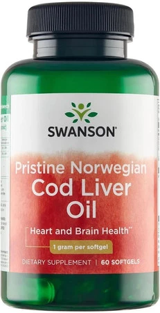 Swanson Pristine Norwegian Cod Liver Oil 60 kap