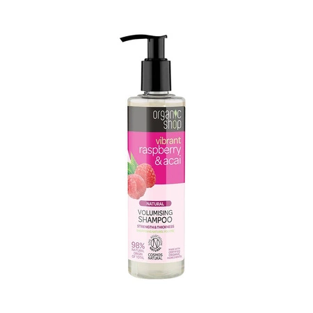Natural Volumising Shampoo naturalny szampon zwiększający objętość włosów Raspberry & Acai 280ml