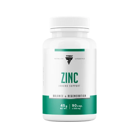 Trec Vitality Zinc Cynk dla zdrowia i odporności 500mg - 90 kaps.