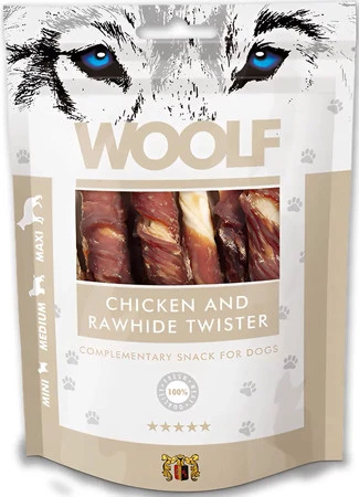 WOOLF Chicken Rawhide Twister Pałeczki z Kurczakiem 100g