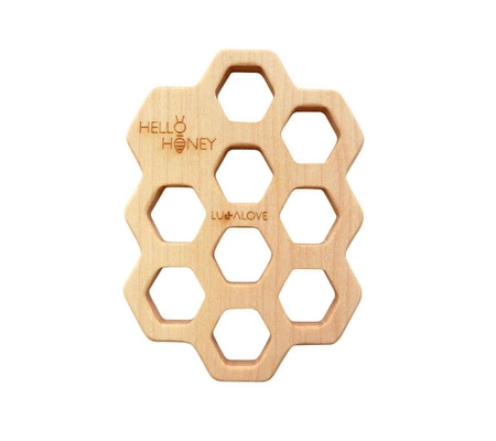 Mydelniczka - podstawka z drewna Hello Honey