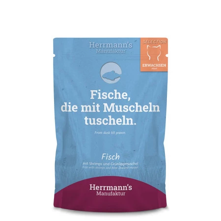 Zestaw 10x HERRMANN'S Selection Cat Fisch Garnelen - ryby z krewetkami (100g)