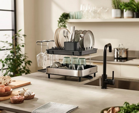 JJ-Suszarka piętrowa do naczyń Excel™ stal czarna