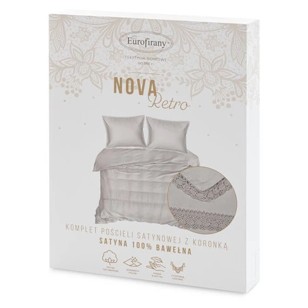 Komplet pościeli Retro 5, 220 x 200 cm, Jasnoszary