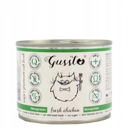 Gussto Karma dla kota Fresh Chicken Kurczak - karma mokra dla kota -  200g