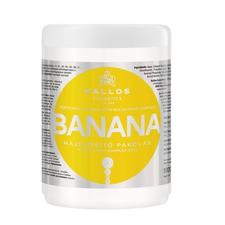 KJMN Banana Fortifying Hair Mask wzmacniająca maska do włosów z kompleksem multiwitaminowym 1000ml