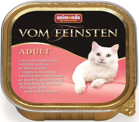 ANIMONDA Vom Feinsten Cat ADULT Wołowina Serca Indyka 100g