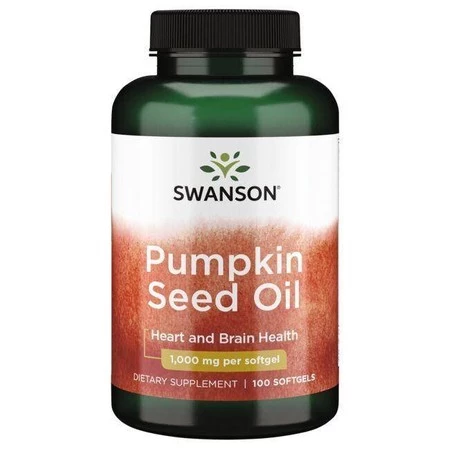 SWANSON Pumpkin seed oil 100mg, 100sqels. - Olej z pestek dyni