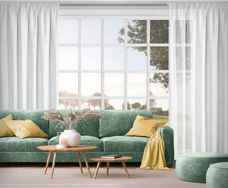 Zasłona gotowa Rosi 1 na taśmie 140 x 270 cm, Biały