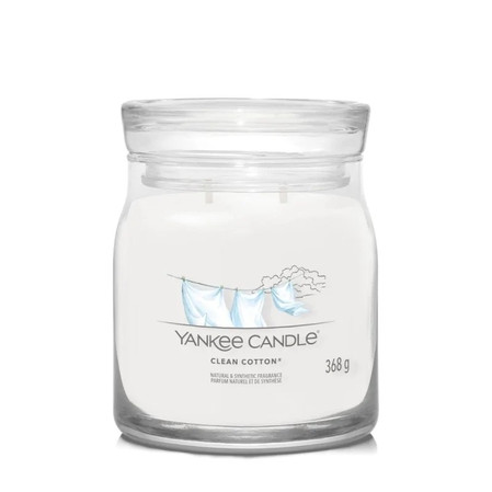 Średnia świeca zapachowa Clean Cotton 368g