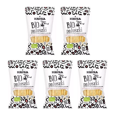 Zestaw 5x Paluszki orkiszowe pełnoziarniste BIO 45 g