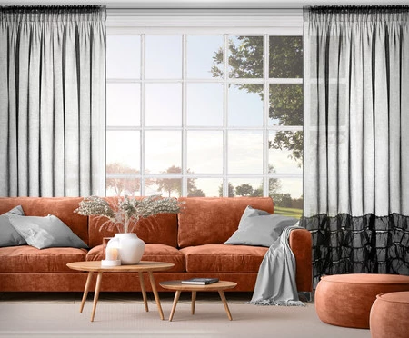 FIRANA GOTOWA DANI 1 NA TAŚMIE 140 X 270 CM CZARNY