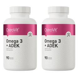 Zestaw 2x OstroVit Omega 3 + ADEK 90 kaps.
