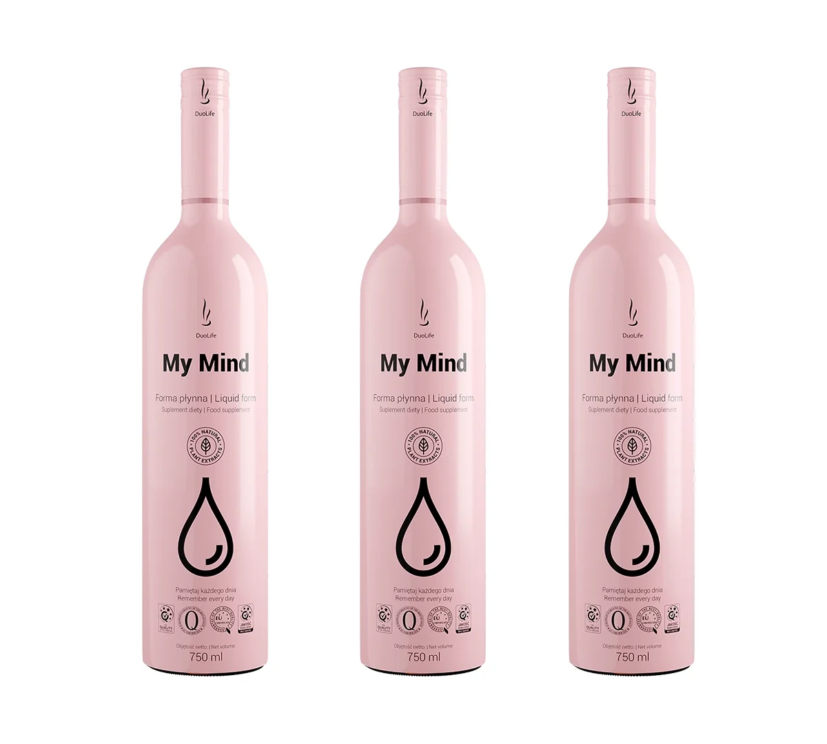 Zestaw: 3x DuoLife - My Mind, suplement na koncentrację w płynie - 750ml - Nabea.pl