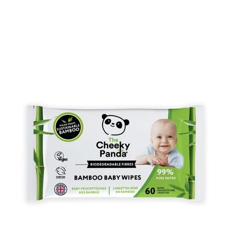 Cheeky Panda, Chusteczki nawilżane dla dzieci, 60 szt.