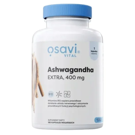 OSAVI Ashwagandha Ekstra, 400 mg 180 kaps. KRÓTKA DATA 2026-10-31