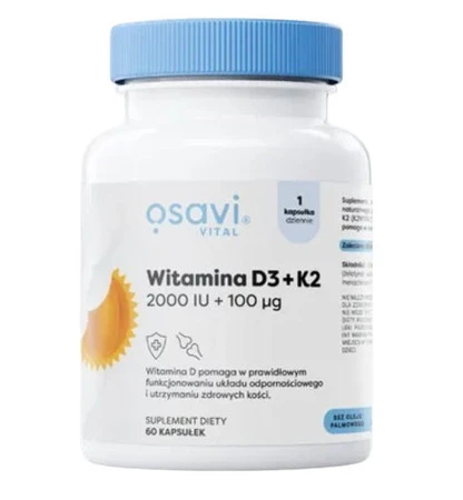 Osavi Witamina D3 2000IU + K2 60 kaps.