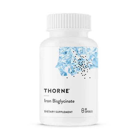 THORNE RESEARCH Iron Bisglycinate - Żelazo 25 mg (60 kaps.)