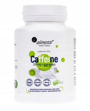 Aliness Caffeine 200 mg z guaraną x 100 Vege caps.
