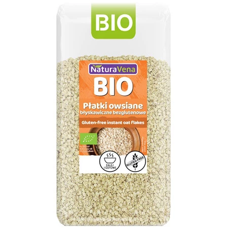 NATURAVENA PŁATKI OWSIANE BŁYSKAWICZNE BEZGLUTENOWE BIO 300 g