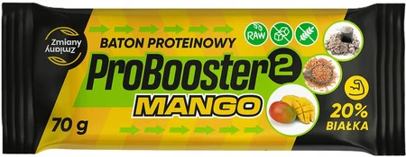 Zmiany Zmiany Baton Proteinowy ProBooster 2 Mango bezglutenowy bez curku 70g