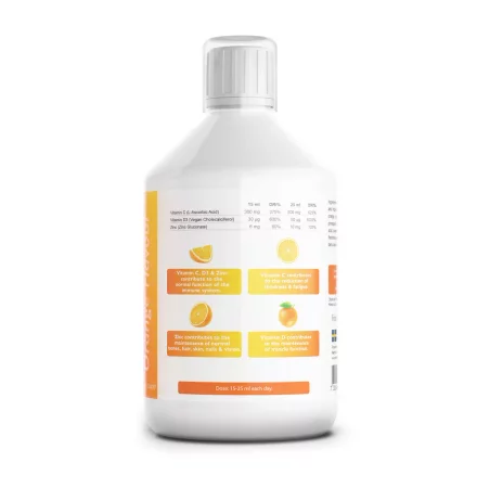 Swedish Nutra Vitamin C+D3 wspiera układ odpornościowy 500ml
