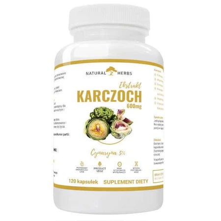 Altopharma Natural Herbs Karczoch Ekstrakt 600 mg 120 kaps.