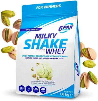 6PAK MILKY SHAKE WHEY   700g PISTACHIO ICE CREAM