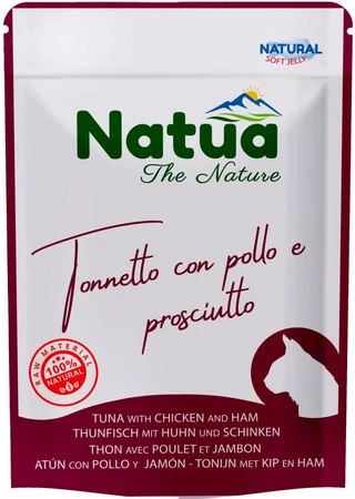NATUA The Nature Tuńczyk Kurczak Szynka Saszetka 70g