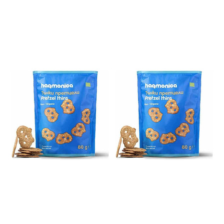 Zestaw: 2x Precelki cienkie z solą morską BIO 80 g