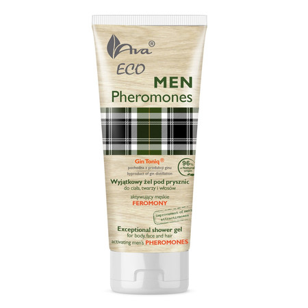 Ava Eco Men Pheromones wyjątkowy żel pod prysznic do ciała twarzy i włosów aktywujący męskie feromony 200ml