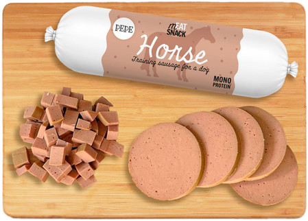 PAKA ZWIERZAKA PEPE Kiełbaska Horse Konina 200g