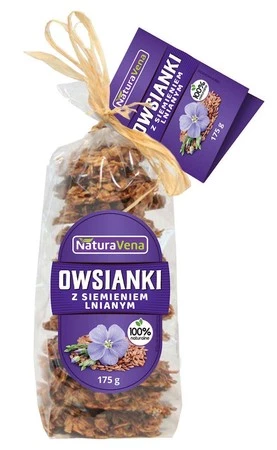 CIASTKA OWSIANKI Z SIEMIENIEM LNIANYM 175 g - NATURAVENA