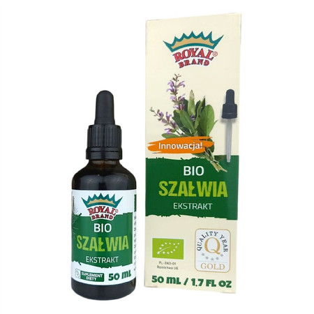ROYAL BRAND EKSTRAKT Z SZAŁWII W KROPLACH BIO 50 ml