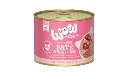 Zestaw 10x WOW CAT Junior Geflugel Leber - drób z wątróbką dla kociąt (200g)