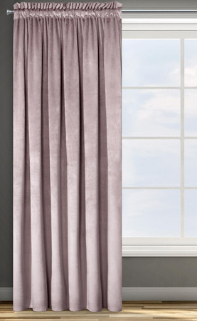 ZASŁONA GOTOWA D91 ROSA NA TAŚMIE 135 X 300 CM PUDROWY RÓŻ