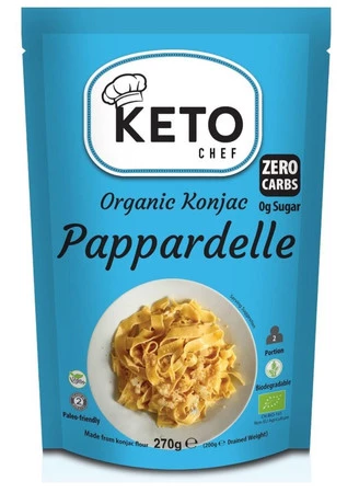 MAKARON (KONJAC) TYPU NOODLE PAPPARDELLE BEZGLUTENOWY BIO 270 g (200 g) - KETO CHEF (BETTER THAN FOODS)