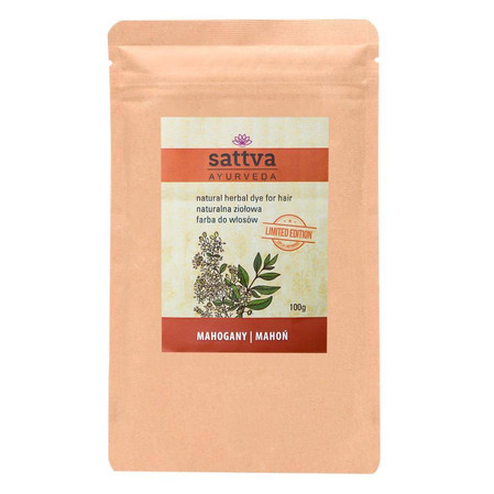 Sattva - Henna Naturalna ziołowa farba do włosów Mahogany 100g
