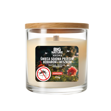 Big Nature Świeca sojowa przeciwko komarom i meszkom GARDEN 225g