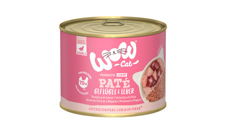 Zestaw 10x WOW CAT Junior Geflugel Leber - drób z wątróbką dla kociąt (200g)