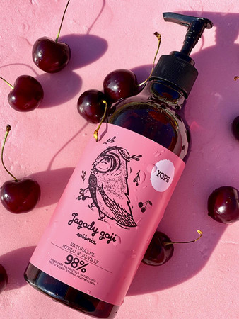 Yope - Naturalne mydło do rąk i ciała Jagody Goji i Wiśnia 500ml