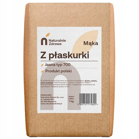 Naturalnie Zdrowe Mąka Jasna Z Płaskurki Typ 700 - 1 kg