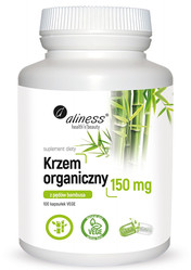 Zestaw 2x Aliness Krzem organiczny z pędów bambusa 150 mg x 100 Vege caps.