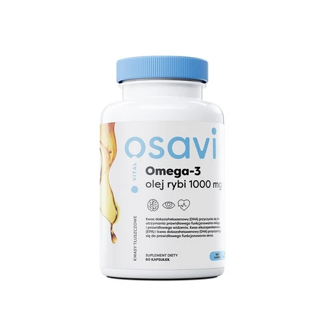 Osavi Omega-3 olej rybi 1000 mg, 60 kaps.