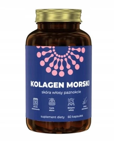 Noble Health Kolagen morski skóra włosy paznokcie 60 kaps.